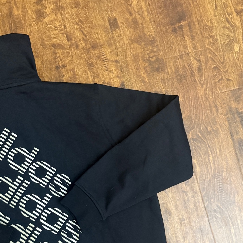 Adidas Black Graphic Logo Jacket With a Hood Size L - Picture 13 of 16